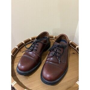 DOCKERS Mens Shoes  Size 8M Brown Leather Dress Oxfords Lace Up  090-2219